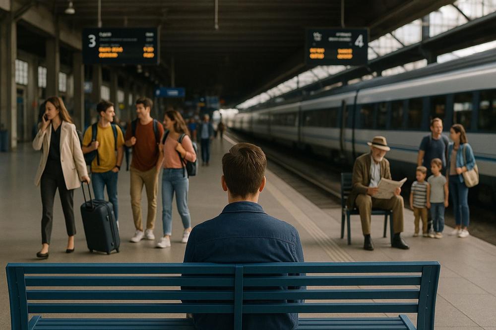 People-Watching in a Train Station